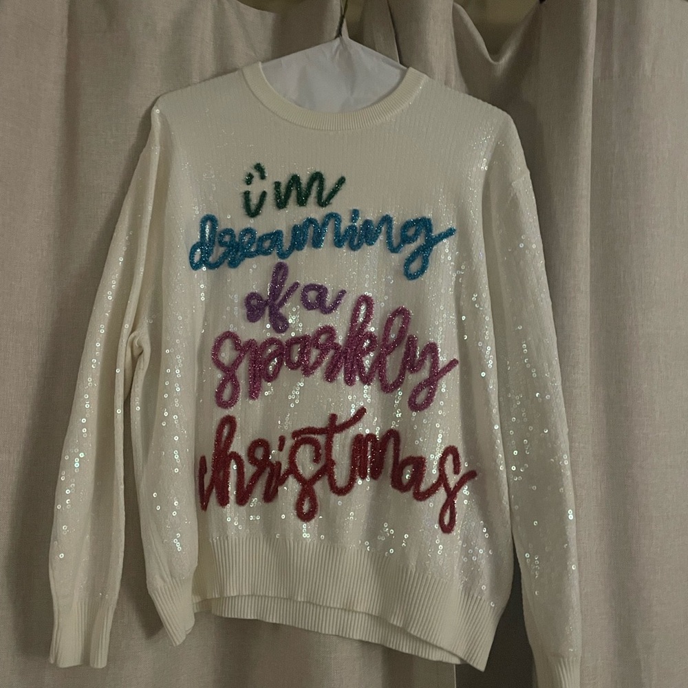 Queen of Sparkles Christmas Sweater size L